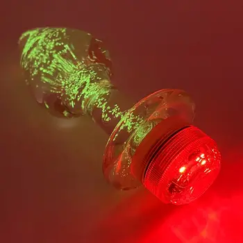 Glow-In-The-Dark Vidro plug Anal Buttplug/Vibrador Vibrador/Brinquedos Sexuais Para as Mulheres Masturbador Butt Plugs de Cauda Adultos Bens Cosplay