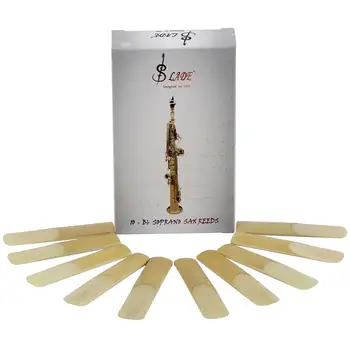 Saxofone Palhetas 10pcs Soprano-Alto-Tenor Bb Saxofone Reed Canas de Junco Força 2.5 Saxofone Acessórios Peças