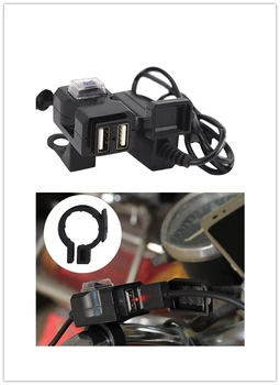 1PC Moto Carregador Adaptador de Alimentação de Tomada para Telefone Motocicleta GPS, MP4 Dupla Porta USB 12V Impermeável Guiador