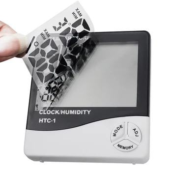 LCD Digital de Temperatura Medidor de Umidade do Higrómetro do Termômetro de Temperatura Interior de Medição de Umidade Relógio