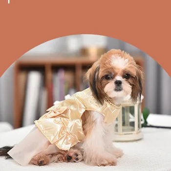 Roupas Para Cães De Suprimentos Animal De Estimação Vestido De Casamento Vestido De Cão-Roupas De Vestido De Princesa