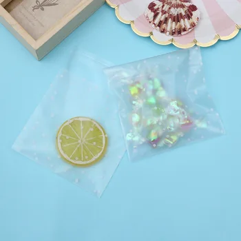 100Pcs Sacos de Plástico Transparente Ponto Ziplock Embalagem de Alimentos Frescos-Manter à prova de Poeira Reclosable Saquinho Zip Doces de Armazenamento do Cookie