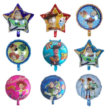 50pcs 18inch Brinquedo Woody Balões Capitão Buzz História Bolas de Festa de Aniversário, Decoração de Folha de Hélio, Balões de Ar Globos Brinquedos