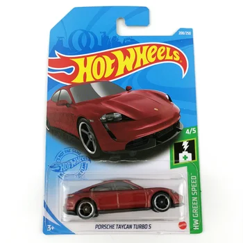 2021-208 Hot Wheels Carros PORSCHE TAYCAN TURBO S 1/64 de Metal Fundido Modelo de Recolha de Veículos de Brinquedo