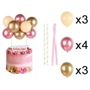 10pcs de 5 Polegadas Metal Balão Bolo Topper Forma de Nuvem Confete Balões De Aniversário, chá de Bebê Festa de Casamento Decoração da Casa de Suprimentos