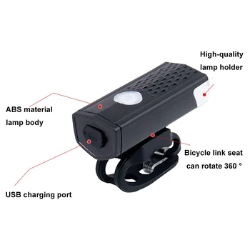 A Luz de bicicleta Impermeável Traseira da Cauda do DIODO emissor de Luz do USB Recarregável de Bicicleta de Montanha, andar de Bicicleta Bicicleta Leve Taillamp Luz de Advertência de Segurança