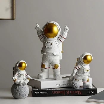 Astronauta Astronauta Criativo Estátua Do Carro Decoração Artesanato Estatueta Resumo Escultura Home Office Desktop Decoração Enfeite Presente