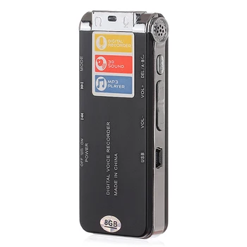 SK012 Profissional Mini Gravação Digital Pen 8GB de Áudio, Gravador de Voz, Portátil, Leitor de MP3 Dictaphone