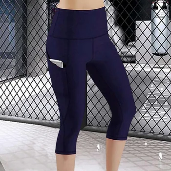 Calças de Yoga Mulheres Treino Bolso Leggings Fitness Ginásio de Esportes Execução Yoga Elástico da Cintura de Calças legging esporte femme