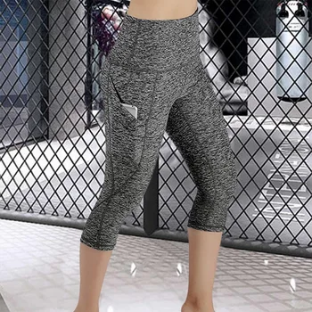 Calças de Yoga Mulheres Treino Bolso Leggings Fitness Ginásio de Esportes Execução Yoga Elástico da Cintura de Calças legging esporte femme