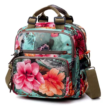 A impressão Floral Bolsa de Ombro das Mulheres Mochila Senhora Flor Mochilas Sacos de Escola para os Adolescentes Bookbag de Viagem Bagpack Sac Um Dos