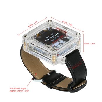 SCM Incrível relógio de Pulso DIY Kit Transparente Relógio LED DIY LED Tubo Digital relógio de Pulso Eletrônico Assistir jogo de DIY