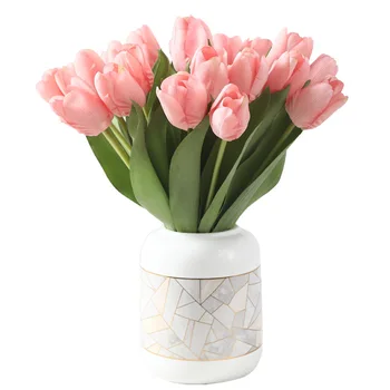 High-end de simulação de mão de executar tulip buquê casa sala de estar decoração de mesa de falso fotografia da flor adereços 235
