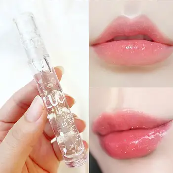 1PCS de Moda Transparente Lip Glaze Hidratante Claro Frutas Bonito Mulheres Brilho Sexy Úmida de Óleo Impermeável Lip Balm Labial Lipstic N7Z9