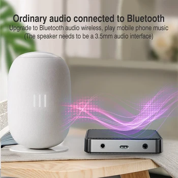 2 in1 Bluetooth 5.0 Transmissor de Áudio do Receptor de 3.5 mm Jack AUX USB Dongle Música sem Fio Adaptador Para Carro PC TV Fones de ouvido