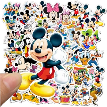 50Pcs dos desenhos animados de Disney do anime Adesivos Marvel Congelados Mickey Toy Story Winnie the Pooh Impermeável Skate Laptop Stikers Crianças Brinquedo