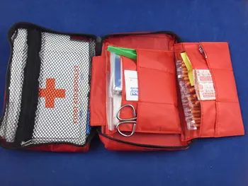 Frete Grátis 23 Itens Portátil Kit De Primeiros Socorros Médicos Saco De Viagem Kit De Sobrevivência Trauma Pack Kit De Emergência Oxford Impermeável