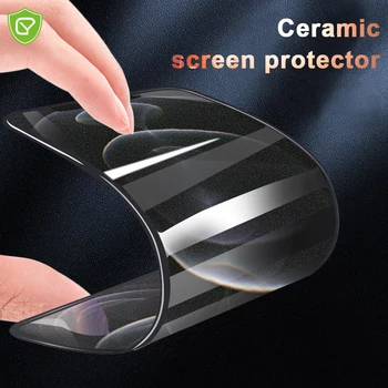 CHYI cerâmica filme Para o Iphone 12 11 pro MAX protetor de tela de proteção acessórios Para o iphone 7 8 plus Xr Não de vidro temperado