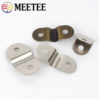 Meetee 10/30pcs Metal Anel D Fivela U Clipes de Ponte de Arco para a Bolsa, Sacos de Bagagem Cabide de Couro DIY de Hardware Artesanato Acessórios