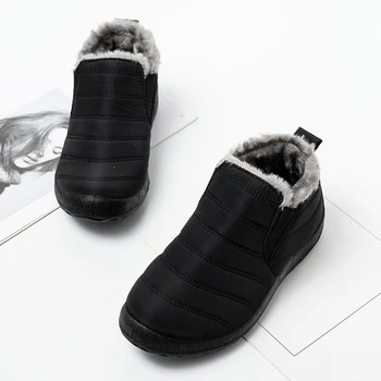 2021 Novos Homens Botas Moda Inverno Botas Para Homens De Pele Botas De Neve De Inverno De Pelúcia Mans Calçado Quente Impermeável Homens Sapatos Plus Size