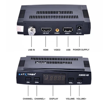 Satxtrem X800s Receptor Europa Receptor de Satélite Para TV Digital DVB-S2 1080P Full Decodificador de Satélite HD DVB S2 Sintonizador de TV