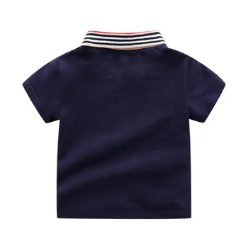 Nova moda de verão da marca de estilo de roupas de crianças meninos meninas rapazes raparigas de algodão, manta listrada de manga curta t-shirt tops 1-5 anos