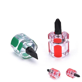 Alça antiderrapante Desig 2pc/set de Aço Portátil Micro Mini Stubby chave de Fenda Ferramenta de apetrechos Para a Caixa de Luva de Cozinha Gaveta