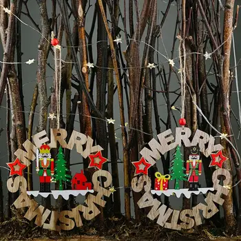 Feliz Natal Decorações Para a Casa Natal quebra-nozes de Madeira Romance Soldado Fantoche Pingente #4O