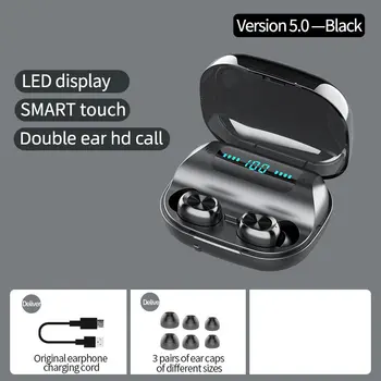 V11 TWS Bluetooth 5.0 fone de ouvido Fone de ouvido Com microfone 4000mAh charing caso HD Estéreo Display LED Verdadeiro sem Fio auscultadores Desportivos