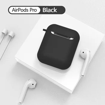 Em Silicone macio Fone de ouvido Case para Apple Airpods 1 2 Anti-queda Carta de Padrão de Preto Fosco e Tampa Protetora do Fone de ouvido Acessórios