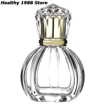 50ml Portátil Clara de Viagem Reutilizável Atomizador Pulverizador de Perfume em Vidro de garrafas Vazias Portátil Transparente Tamanho Compacto Recarregáveis
