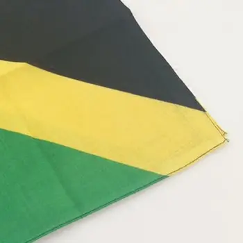 Bandeira da Jamaica Impressão Unissex Praça Bandanas, Algodão, Lenço de Cabelo Motociclista de Moto Lenço de Hip-Hop Headwrap Patriótica Acessório