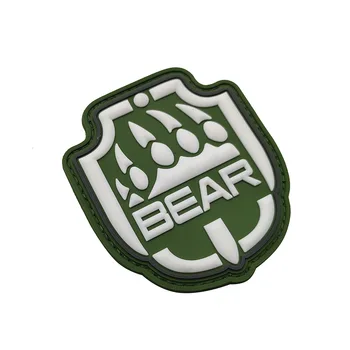 US Urso de PVC Patch Fã de jogos de Braçadeira Emblema Adesivo Decalque Apliques Enfeite Decorativo Tático Militar de Borracha Patches
