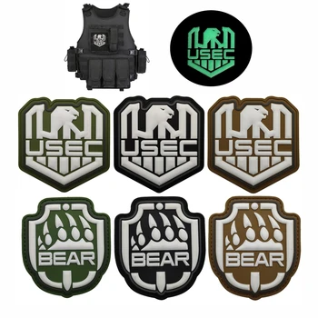 US Urso de PVC Patch Fã de jogos de Braçadeira Emblema Adesivo Decalque Apliques Enfeite Decorativo Tático Militar de Borracha Patches
