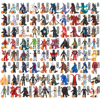 Todos os 100 Estilos 41-80 Pequeno 12cm Macio Cola Monstro Ultraman Móveis Figura de Brinquedo de Presente Beria Yaki Orochi Rei Vermelho
