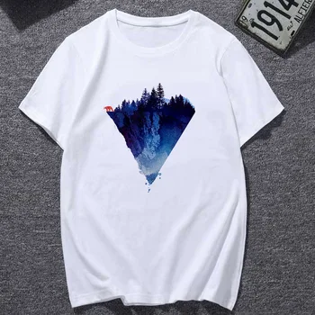 Estética Da Montanha Mulheres Roupas Camiseta Feminina Kawaii Hip Hop Verão Tops Engraçado Gráfica Tees Harajuku Grunge Camiseta Feminina