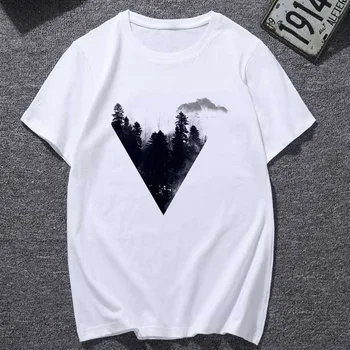 Estética Da Montanha Mulheres Roupas Camiseta Feminina Kawaii Hip Hop Verão Tops Engraçado Gráfica Tees Harajuku Grunge Camiseta Feminina