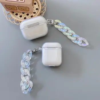 Coreia Bonito Transparente Laser cadeia de coelho sem Fio Bluetooth Fone de ouvido capa mole Para Airpods PRO 2 Fone de ouvido Fundas caso coque