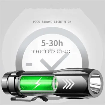 Mini Lanterna elétrica do Diodo Construído na Bateria XP-G Lanterna T6 Lâmpada de 4000 Lúmens Ajustáveis, lanterna nos para Acampar ao ar livre Impermeável