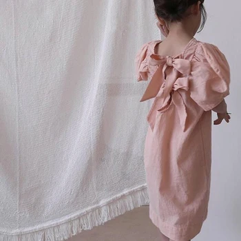 2020 Nova Marca De 1 A 6 Anos De Bebê, Vestidos De Raparigas Coreano Japão Estilo Verão De Algodão De Crianças Vestido De Bebê Roupa De Menina Causal Vestido De Princesa