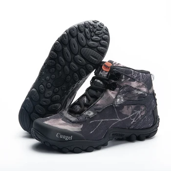 NOVO Camo Tático Botas Homens Impermeável Tático Militar Botas Exterior Combate Sapatos de Trekking, Tênis Homem Caminhadas Botas de Caça