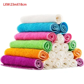 Vanzlife cozinha superfina fibra de bambu absorvente de óleo pagar uma toalha de limpeza de lavar prato pano tigela pote tablewear trapos de limpeza