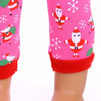 2021 Bebê Meninas de Natal Conjuntos de Pijamas de Crianças Renas Correspondência de Meninas e 18 polegadas Boneca de Pijama Conjuntos de Pijamas de Crianças de Natal Pijamas de Crianças