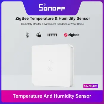 1-10Pcs SONOFF SNZB-02 ZigBee Sensor de Temperatura E Umidade Notificação em Tempo Real Casa Inteligente Remotel Monitor