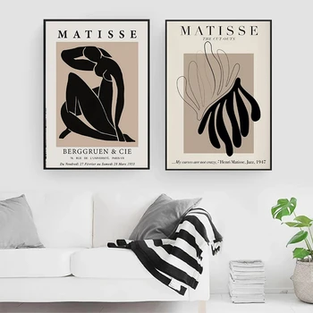 Vintage Poster Matisse Arte Negra Cartaz Minimalista Artista Moderno A Decoração Home Nua Pintura Abstrata De Parede Fotos