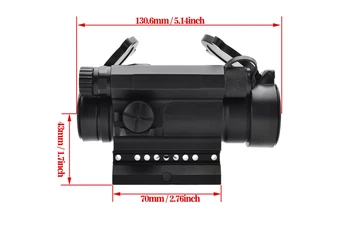 Tática M4 Vermelho e Verde Illminated Ponto de Vista Riflescope de Disparo do Reflexo Ótica Visão Para Arma de Caça de Airsoft Ajuste montada em Trilho de 20mm
