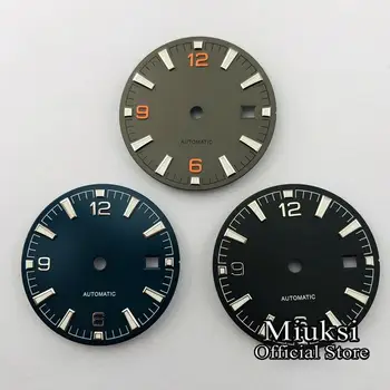 Miuksi 31mm estéril luminosa mostrador do relógio ajuste ETA 2836/2824,Miyota 8205/8215/821A/82series，Mingzhu DG 2813/3804 movimento