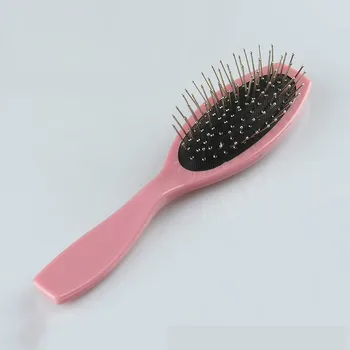 1pc Impedir a estática do cabelo, escova para cabelo sintético não emaranhado clipe de extensão de peruca cor-de-rosa pente de ferramentas de estilo