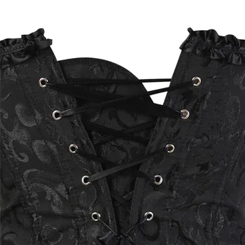 Overbust espartilho de renda plus size erótico zip floral mulheres bustier lingerie espartilho tops brocade moda DropShipping