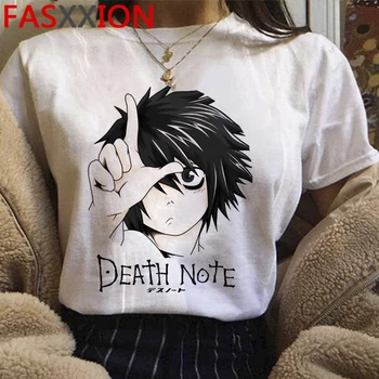 Death Note tshirt mulheres de branco t-shirt vintage harajuku kawaii kawaii estética roupas t-shirt harajuku gráfica tees mulheres